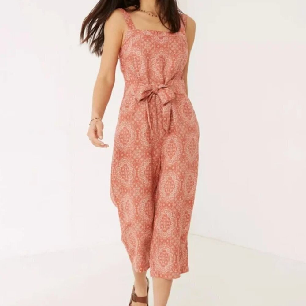 ** Fatface Terra Linen Blend Jumpsuit UK 8R
